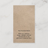 ビジネスロゴクラフトブラウンイヤリング表示カード 名刺 (裏面)