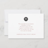 ビジネスロゴクリスマスグリーナリーホリデーカード 招待状 (裏面)