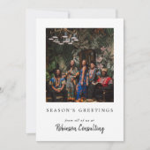 ビジネスロゴクリスマスチームモダンの写真 シーズンカード (正面)