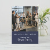 ビジネスロゴクリスマスチームモダンの写真 シーズンカード (スタンド正面)