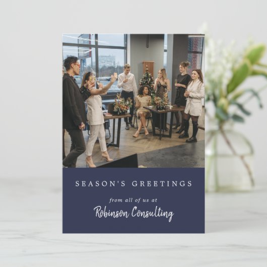 ビジネスロゴクリスマスチームモダンの写真 シーズンカード (スタンド正面)