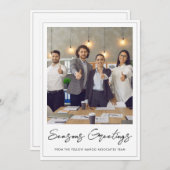 ビジネスロゴクリスマスチーム企業のの写真 シーズンカード (正面/裏面)