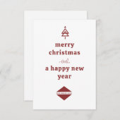 ビジネスロゴクリスマスツリーホリデーノートカード ノートカード (正面/裏面)