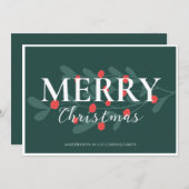 ビジネスロゴクリスマスホリデーカード シーズンカード (正面/裏面)