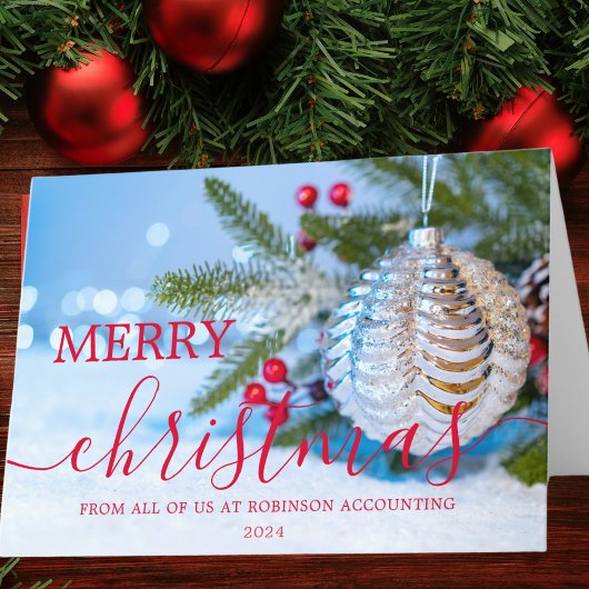 ビジネスロゴクリスマスモダン企業の シーズンカード