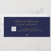 ビジネスロゴクリスマス宗教長い水平 シーズンカード (裏面)