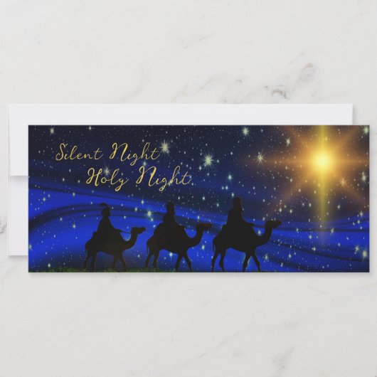 ビジネスロゴクリスマス宗教長い水平 シーズンカード (正面)