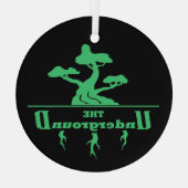 ビジネスロゴクリスマス飾り ガラスオーナメント (裏面)