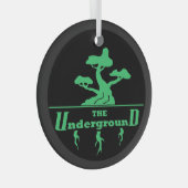 ビジネスロゴクリスマス飾り ガラスオーナメント (正面右)