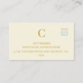 ビジネスロゴクリームシンプルミニマルプロフェッショナル 名刺 (裏面)