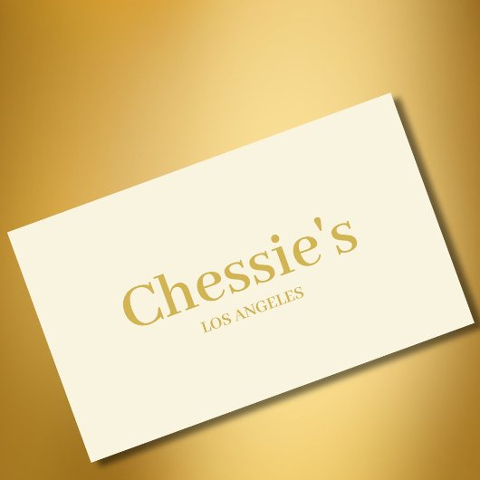 ビジネスロゴクリームシンプルミニマルプロフェッショナル 名刺