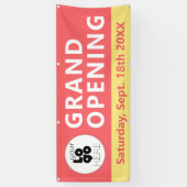 ビジネスロゴグランドオープンアウトドアバナーサイン 横断幕 (縦)