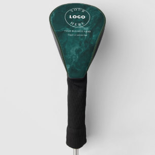 ビジネスロゴグリーンマーブル企業のイベント ゴルフヘッドカバー