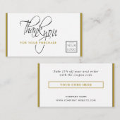 ビジネスロゴサンキュークーポンコード会社名 割引カード (正面/裏面)