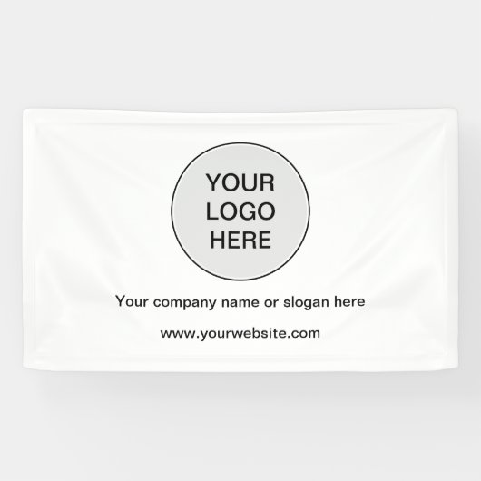 ビジネスロゴシンプルのモダン宣伝用バナー 横断幕 (横)