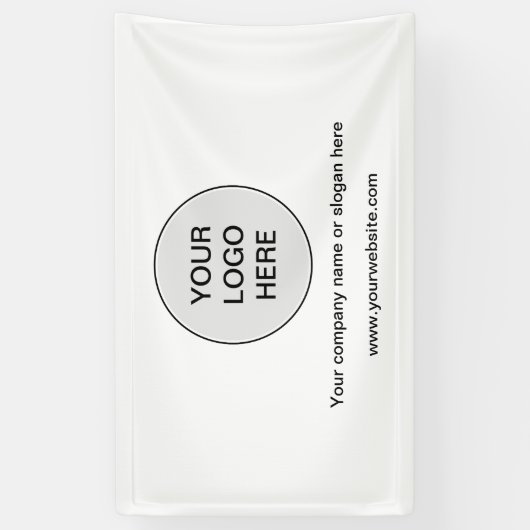 ビジネスロゴシンプルのモダン宣伝用バナー 横断幕 (縦)