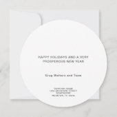 ビジネスロゴシンプルの企業のクリスマス シーズンカード (裏面)