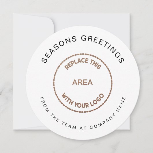 ビジネスロゴシンプルの企業のクリスマス シーズンカード (正面)