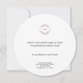 ビジネスロゴシンプルカスタム写真クリスマス シーズンカード (裏面)
