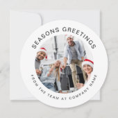 ビジネスロゴシンプルカスタム写真クリスマス シーズンカード (正面)