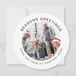 ビジネスロゴシンプルカスタム写真クリスマス シーズンカード