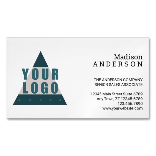 ビジネスロゴシンプルクリエイティブのプモダンロモーション マグネット名刺 (正面)