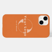 ビジネスロゴシンプルクリーンブランミニマルドオレンジ Case-Mate iPhoneケース (裏面 (横))