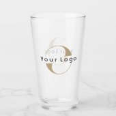 ビジネスロゴシンプルクリーンミニマルカンパニーBeer タンブラーグラス (正面)