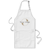 ビジネスロゴシンプルクリーンミニマル会社ブランド ロングエプロン (正面)