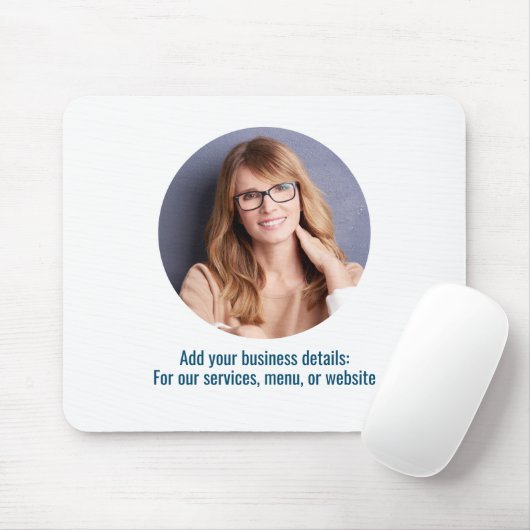 ビジネスロゴシンプルミニマリストブルーとホワイト マウスパッド (マウス)