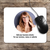 ビジネスロゴシンプルミニマリストブルーとホワイト マウスパッド