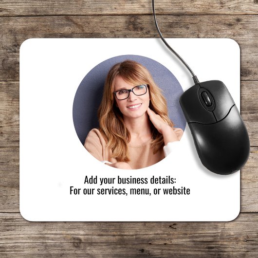 ビジネスロゴシンプルミニマリストブルーとホワイト マウスパッド