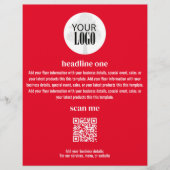 ビジネスロゴシンプルミニマリストレッドフライヤー チラシ (正面)