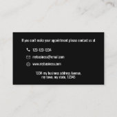 ビジネスロゴシンプルミニマルはっきりしたリスト 予約カード (裏面)