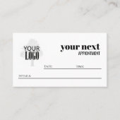 ビジネスロゴシンプルミニマルはっきりしたリスト 予約カード (正面)