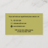 ビジネスロゴシンプルミニマルはっきりした金ゴールド 予約カード (裏面)