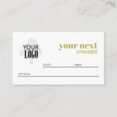 ビジネスロゴシンプルミニマルはっきりした金ゴールド 予約カード (正面)