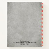 ビジネスロゴシンプルミニマルグランジ抽象芸術 ノートブック (裏面)