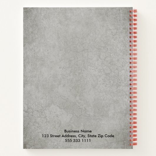 ビジネスロゴシンプルミニマルグランジ抽象芸術 ノートブック (裏面)