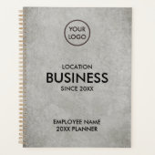 ビジネスロゴシンプルミニマルグランジ抽象芸術 プランナー手帳 (正面)