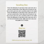 ビジネスロゴシンプルミニマル金ゴールドフライヤー チラシ (裏面)