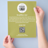 ビジネスロゴシンプルミニマル金ゴールドフライヤー チラシ (手)