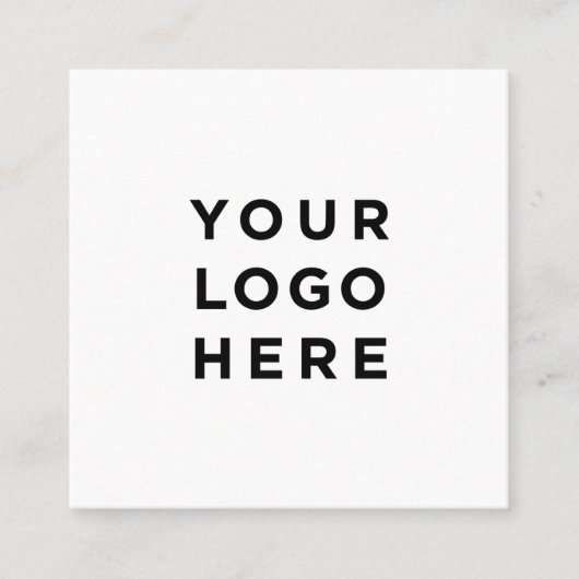 ビジネスロゴシンプルミニマルTaupe Gray スクエア名刺 (正面)