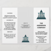 ビジネスロゴシンプルメニュー価格表パンフレット (正面)