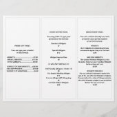 ビジネスロゴシンプルメニュー価格表パンフレット (裏面)