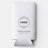 ビジネスロゴシンプル従業員モダンクライアント スリム缶クーラー (裏面)