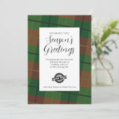 ビジネスロゴシーズンのグリーティンググリーンプレイド シーズンカード (スタンド正面)