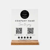 ビジネスロゴスキャンして支払う2 QRコードソーシャルメディア アクリルサイン (正面)