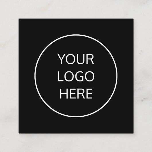 ビジネスロゴスクエア白黒アポイントメントカード 予約カード (正面)