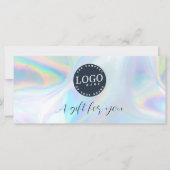 ビジネスロゴスクリプト虹色のギフト証明書 (正面)